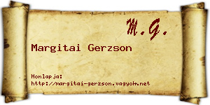 Margitai Gerzson névjegykártya