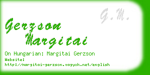 gerzson margitai business card